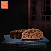 庆松堂苏工铜炉名家胡庆松树叶印香炉紫铜覆古篆香炉禅意摆件熏香