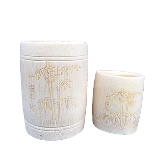 天然无漆竹筒竹杯子笔筒原生态环保竹茶杯水杯竹碗竹桶竹制品竹器