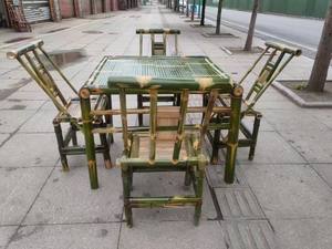 竹椅子靠背椅休闲竹桌子手工老式竹编藤椅子家用阳台小竹凳竹子