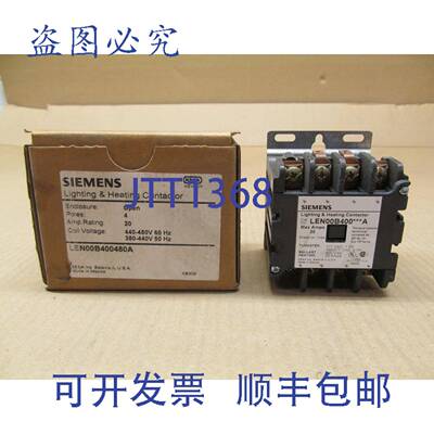 原装供应照明和供暖接触器 LEN00B400480A 4P 20 AMP 440-480V