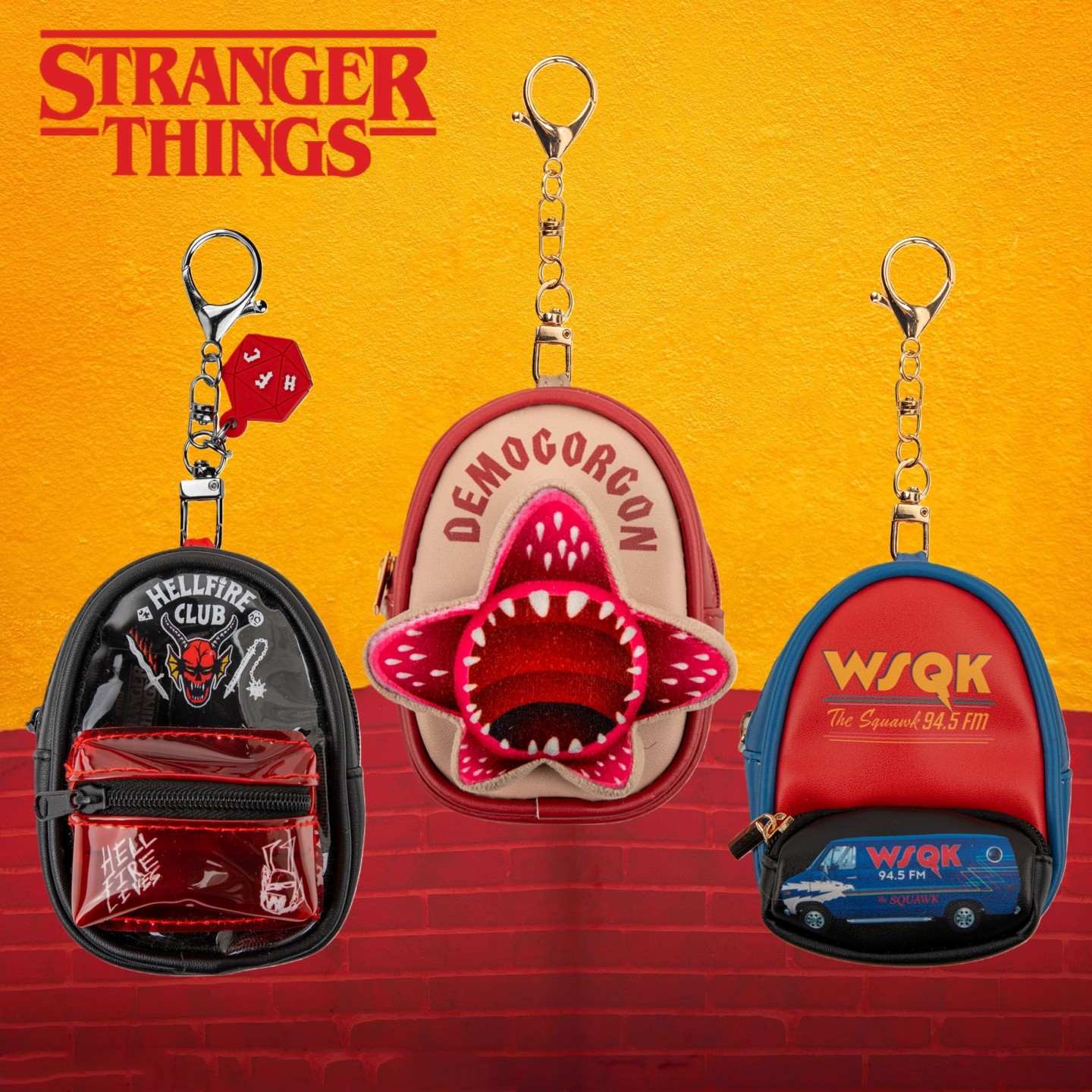 正版怪奇物语周边迷你书包挂件