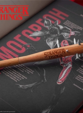 正版StrangerThings怪奇物语周边带刺棒球棍棒圆珠笔徽章别针胸章