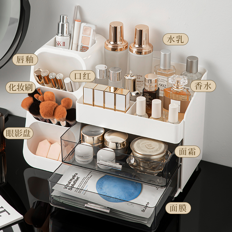 化妆品收纳盒防尘大容量