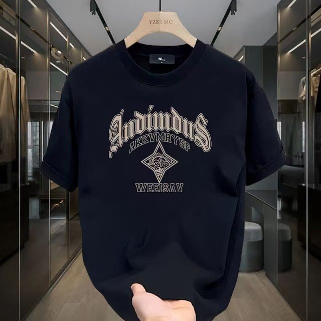 欧美潮牌短袖ins纯棉夏季新款男士印花T恤潮流男女百搭圆领体恤男,男装,大码上装,淘宝优惠券,粉丝福利购,淘宝优惠卷