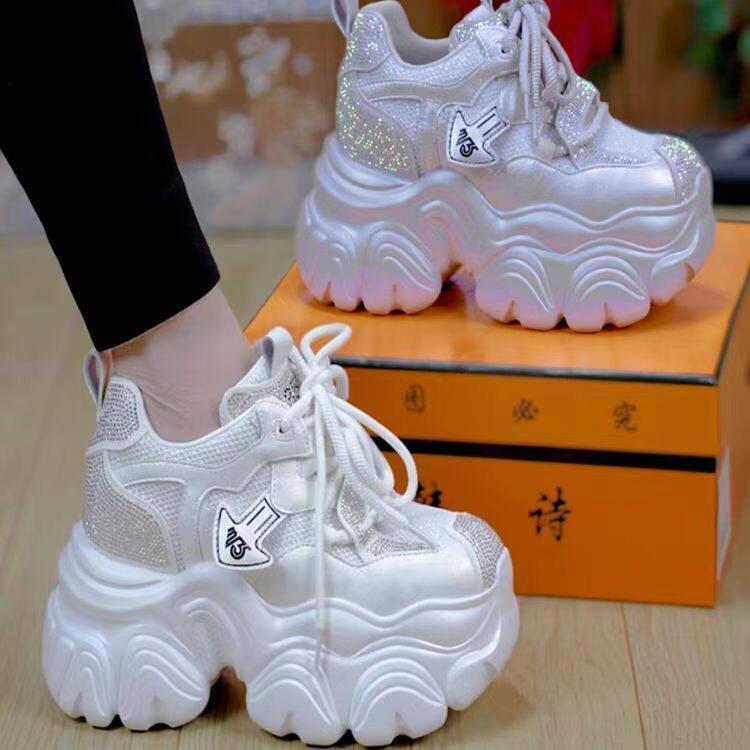 潮流女鞋厚底老爹鞋女款2026年新款爆款春夏款网面透气休闲运动鞋