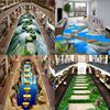 . 3d three-dimensional crystal carpet Mat waterproof Corridor printing non-slip 5d high definition 3D three-dimensional Thrilling Corridor Aisle