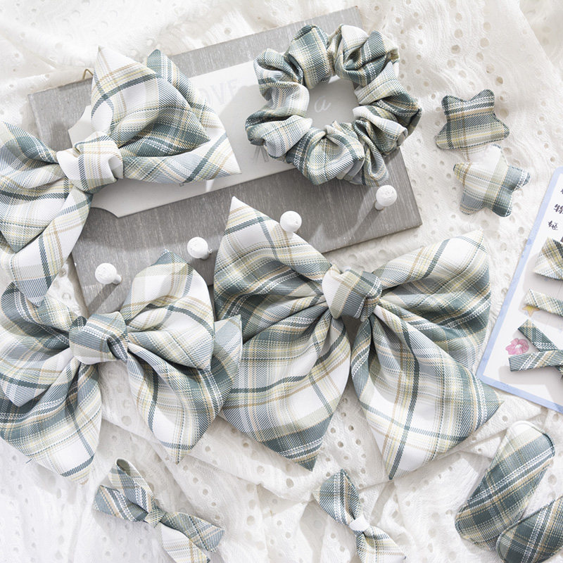 兔吉舍【青箬】手作小物现货掉落jk制服发饰大肠发圈蝴蝶结发夹