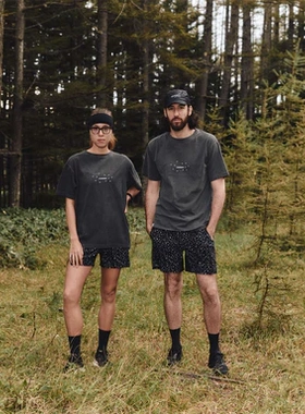 包税包邮 江户久得  charbon男女同款星星短袖T户外跑步休闲 代购