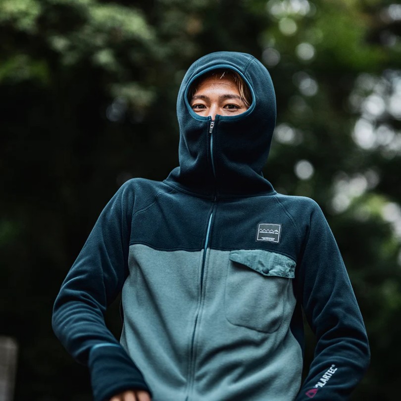 包税包邮 江户久得 MMA 男女同款摇粒绒连帽夹克跑步运动越野日代