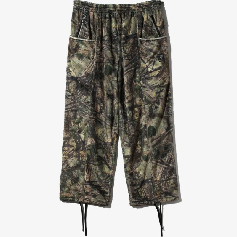 江户久得 South2 West8 迷彩摇粒绒长裤 耐磨户外休闲 日本代购