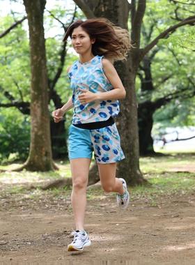 包税包邮 江户久得 JINGER 女士无袖T恤 户外跑步越野 日本代购