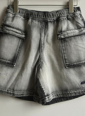 包税包邮 江户久得 BUDO 男女同款牛仔短裤 户外跑步运动休闲日代