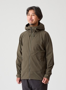 包税包邮 江户久得 AXESQUIN 男士连帽软壳夹克 户外跑步日本代购