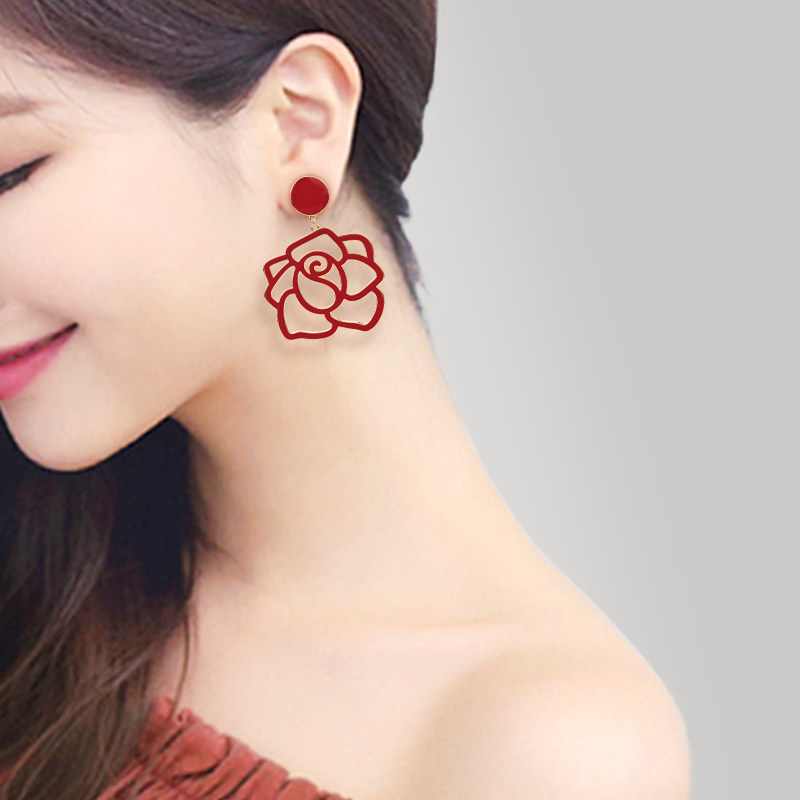 欧美镂空滴油花朵耳环轻奢珐琅玫瑰夸张耳饰复古优雅气质艺术耳坠,饰品/流行首饰/时尚饰品新,耳环,淘宝优惠券,粉丝福利购,淘宝优惠卷