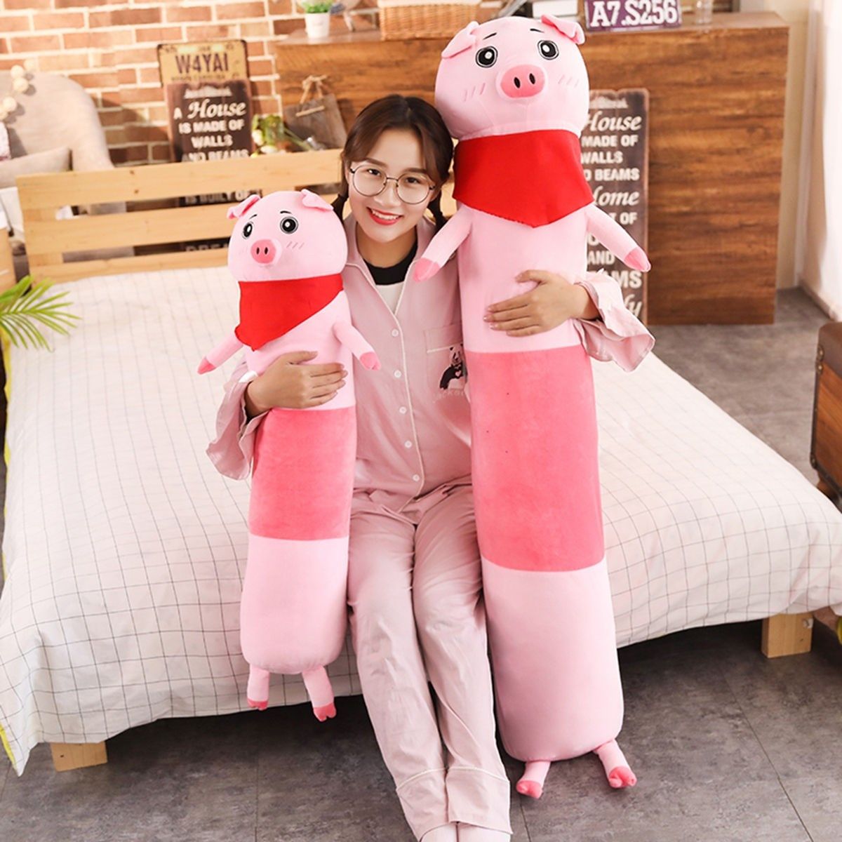 枕头双人情侣枕一体长款可爱懒人长枕网红抱枕长条枕 男生用垫|ruв категории домашний ткань, подушка/подушка - от Buy2taobao.com для оказания профессиональной услуги покупки агента Taobao