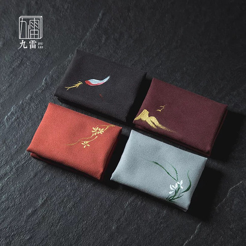 双面绒吸水方巾茶步茶具配件茶巾