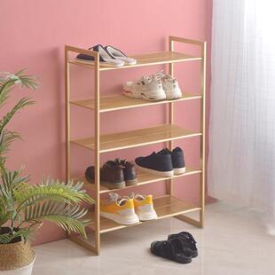 北欧风铁艺鞋架家用室内好看鞋架子放门口置物架简易金属鞋柜无门