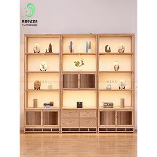 新型中国风茶具展示架博古茶具展示架茶具普洱茶展示柜茶店展示柜