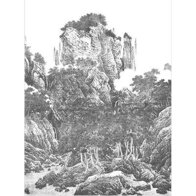 宋李唐万壑松风古代名家画临摹画芯底稿挂轴会所装饰画宋式山水画