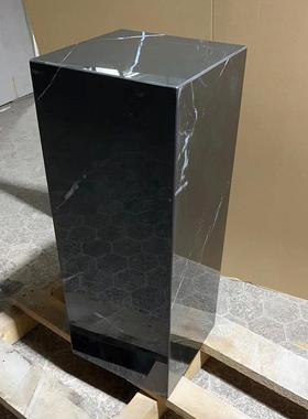 岩板黑白根亮光轻奢底座 雕塑摆件展台 售楼处酒店艺术品装饰台