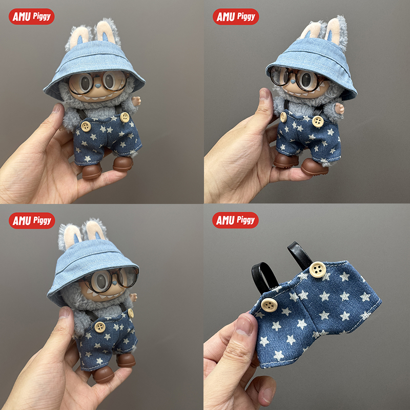 拉布布娃衣labubu公仔衣服三代娃衣服装靴子帽子配饰拉布布站姿坐