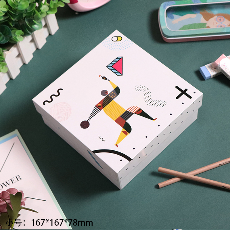 创意时尚礼盒现货手绘风礼品盒运动礼品个性包装定制长方形包装盒10-14新券