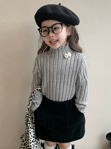 Демисезонный свитер, детский зимний приятный телу трикотажный пуховик