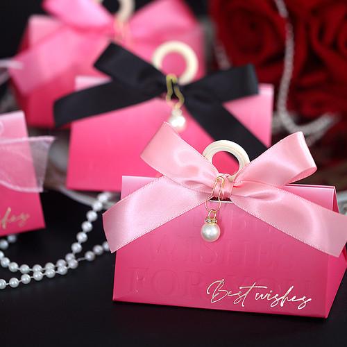 Venusonly小众结婚木环喜糖盒子