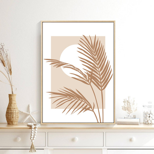 卧室落地挂画餐厅树叶抽象壁画