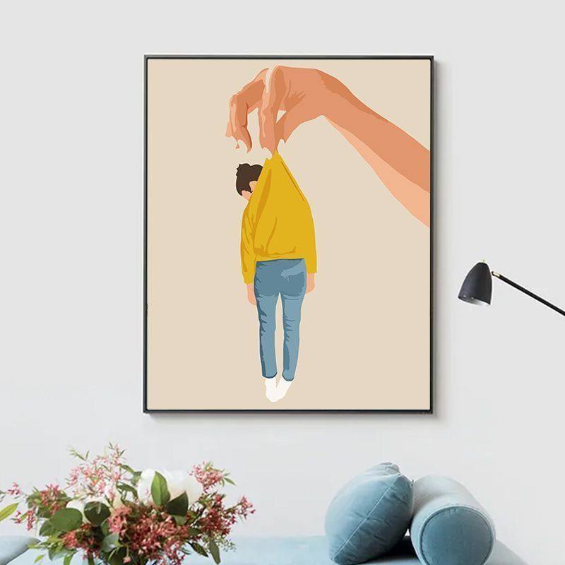 小众插画治愈系抽象装饰画波普风客厅餐厅挂画儿童房民宿个性壁画