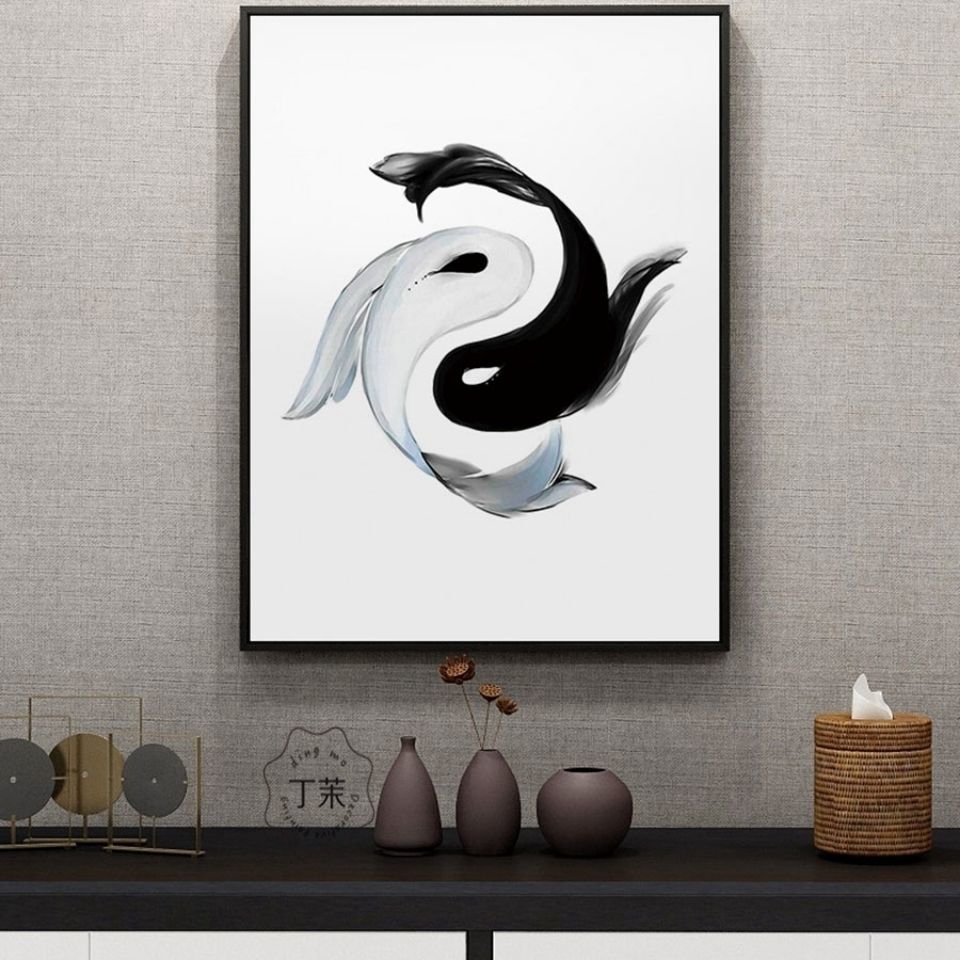 装饰画茶室玄关抽象背景墙壁画