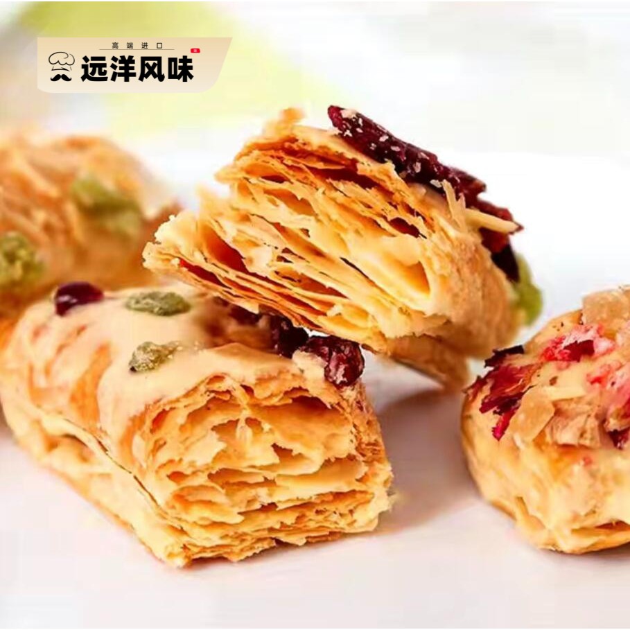 牛恋花塔塔酥130g四川特产酥脆玫瑰扁桃仁千层酥松塔零食小吃礼盒