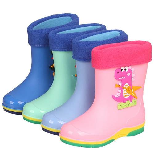 卡通恐龙大童幼儿园雨鞋小学生儿童雨靴男男童中筒水鞋女童中童女