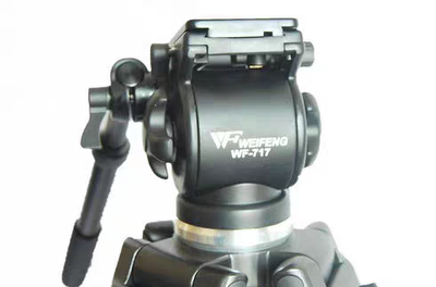 伟峰WF-717专业摄像机 液压阻尼碗口云台碗口三脚架1.8米云台