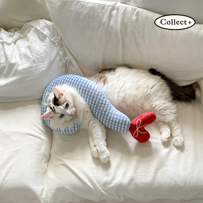 艺术收藏夹  U形枕问号午睡枕宠物玩偶异形抱枕腰靠床头卧室靠垫