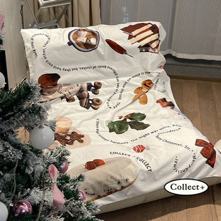 艺术收藏夹圣诞系列创意挂布荷兰绒ins风背景布卧室房间装 饰挂毯