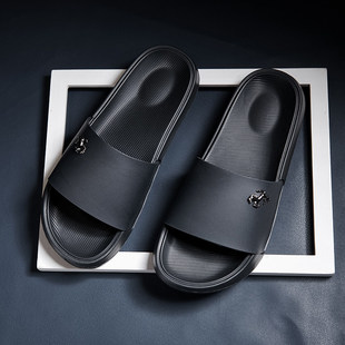LVАFGН欧洲站高端潮牌拖鞋男黑色压花外穿一字拖高级感夏季沙滩