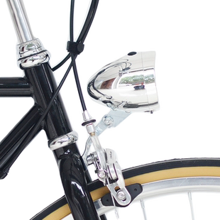 Kolor卡勒单车复古大灯网红复古自行车头灯LED装电池单车装饰前灯