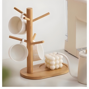 日式树枝挂杯架放水杯子架家用茶杯倒挂架马克杯收纳置物架咖啡杯