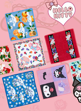 日本正品feiler三丽鸥联名方巾玉桂狗美乐蒂库洛米凯蒂猫手绢毛巾