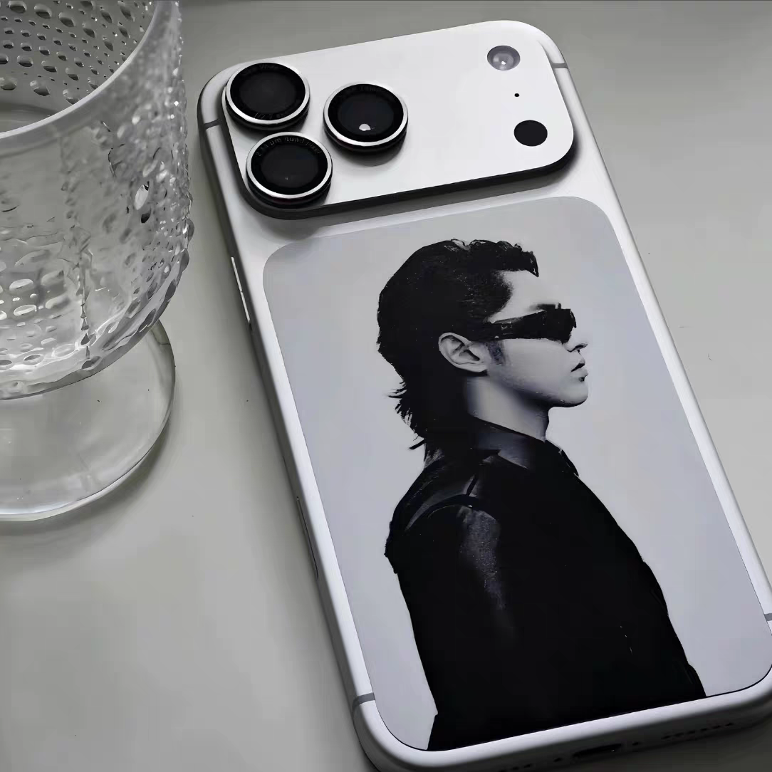 kris手机背卡贴膜适用iPhone17promax手机壳不留胶可来图定制明星爱豆17Pro磨砂背膜3m苹果17air背板贴17