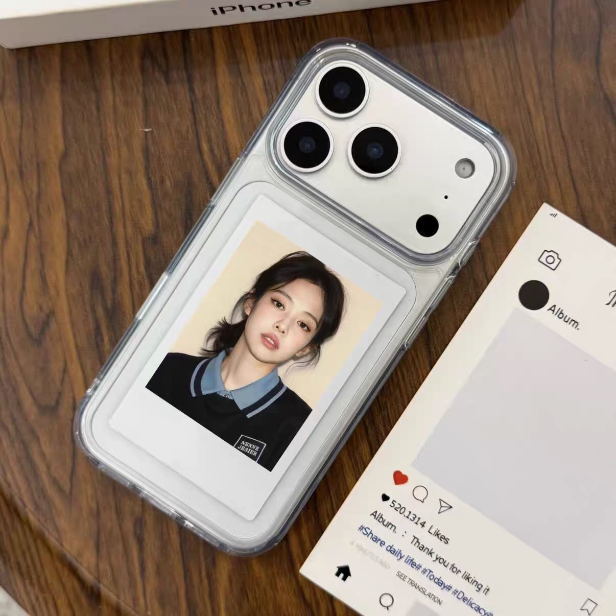 小红书同款金智妮jennie照片适用苹果17手机壳16pro来图定制15标签14高透明13防摔12创意11高级xsmax