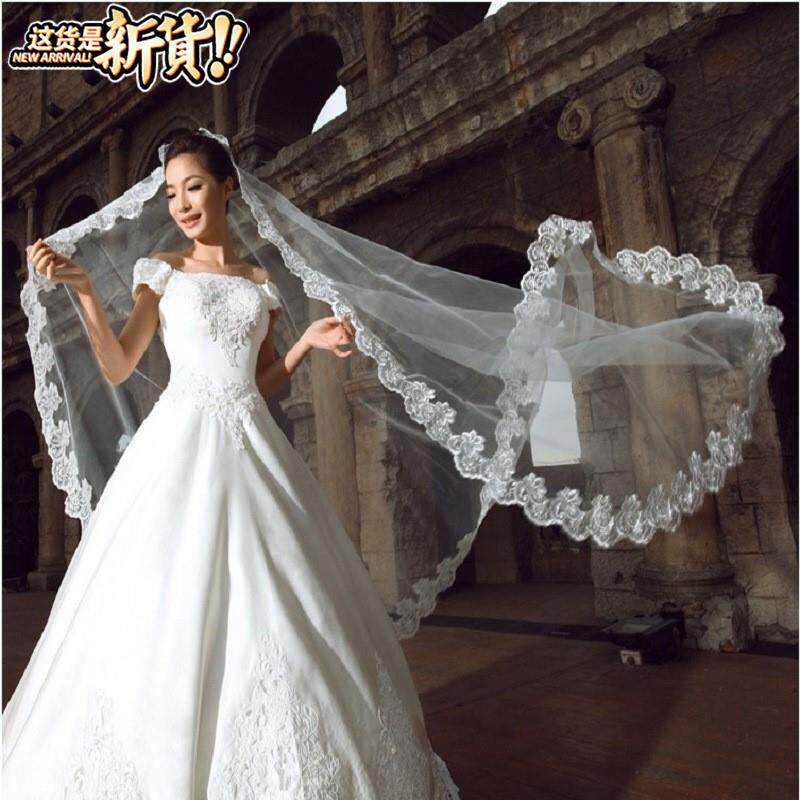 新款头纱婚纱礼服配件新娘结婚头饰婚礼1米5白x色蕾丝花边头纱厂|ruв категории Женская одежда, Cвадебные платья, свадебное платье - от Buy2taobao.com для оказания профессиональной услуги покупки агента Taobao