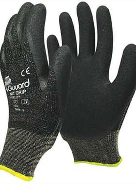 GUYARD NIT GRIP 08 NIT GRIP 灰色聚酰胺氨纶工作手套 8号丁腈涂