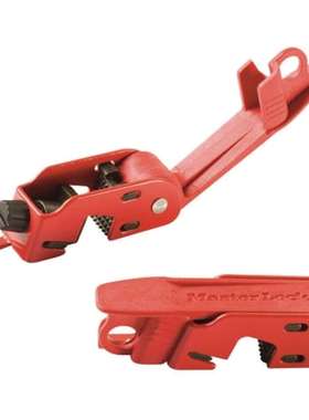 Master Lock 493B 红色粉末涂层钢材及增强聚合物断路器锁止