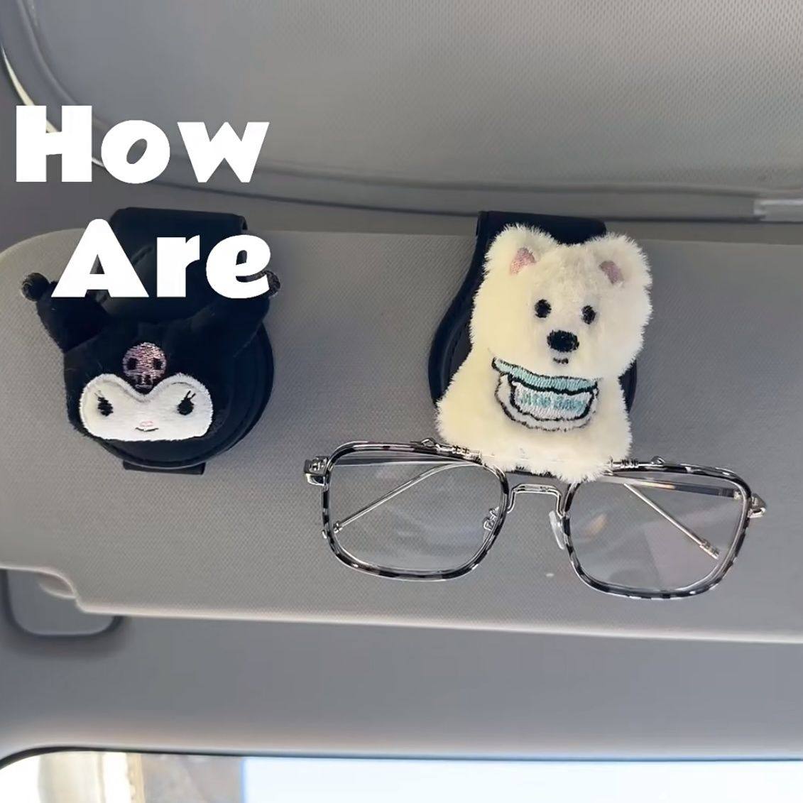 这个车载眼镜夹太可爱了吧！