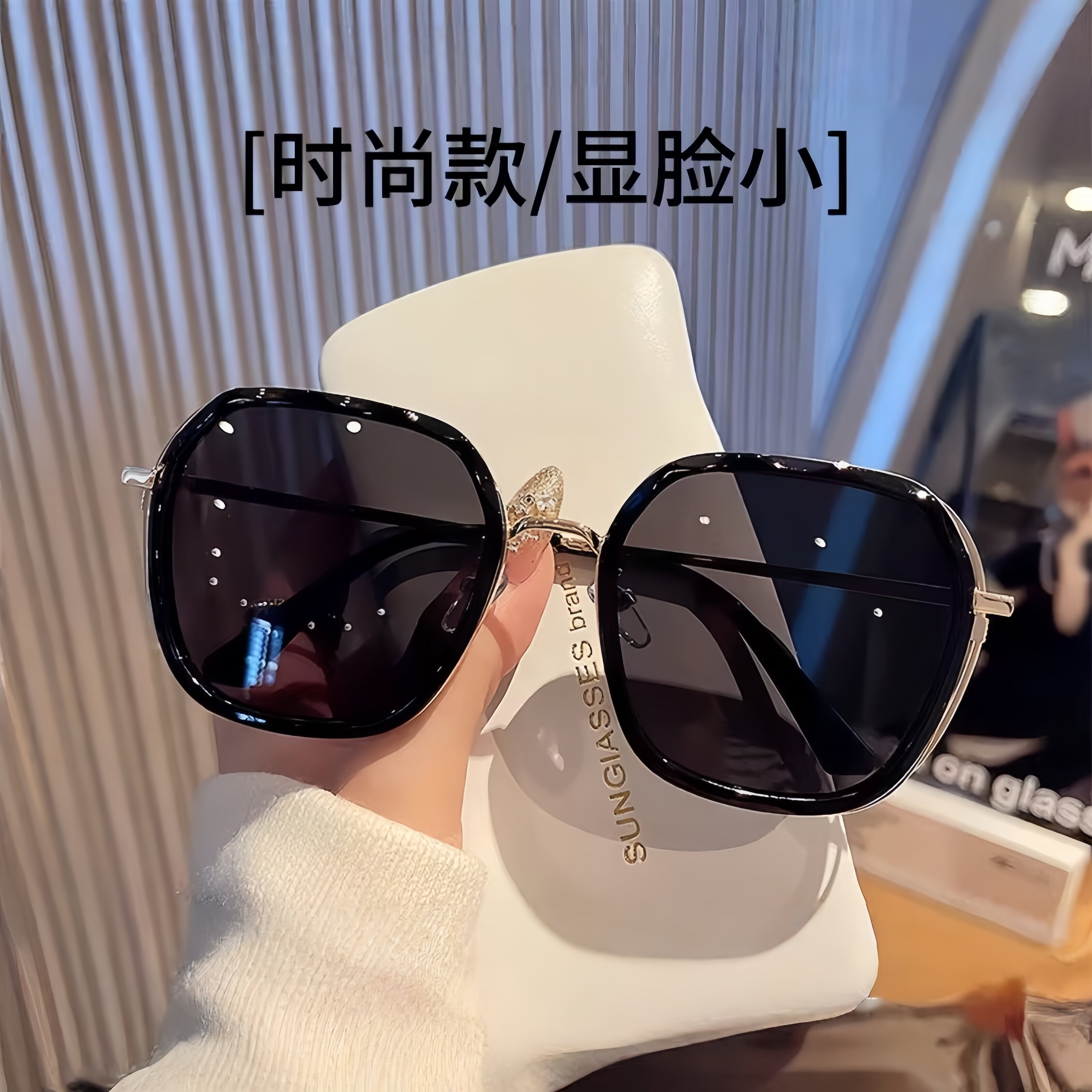 德国方圆大框户外墨镜可折叠男女新款开车高清防晒方圆脸太阳眼镜