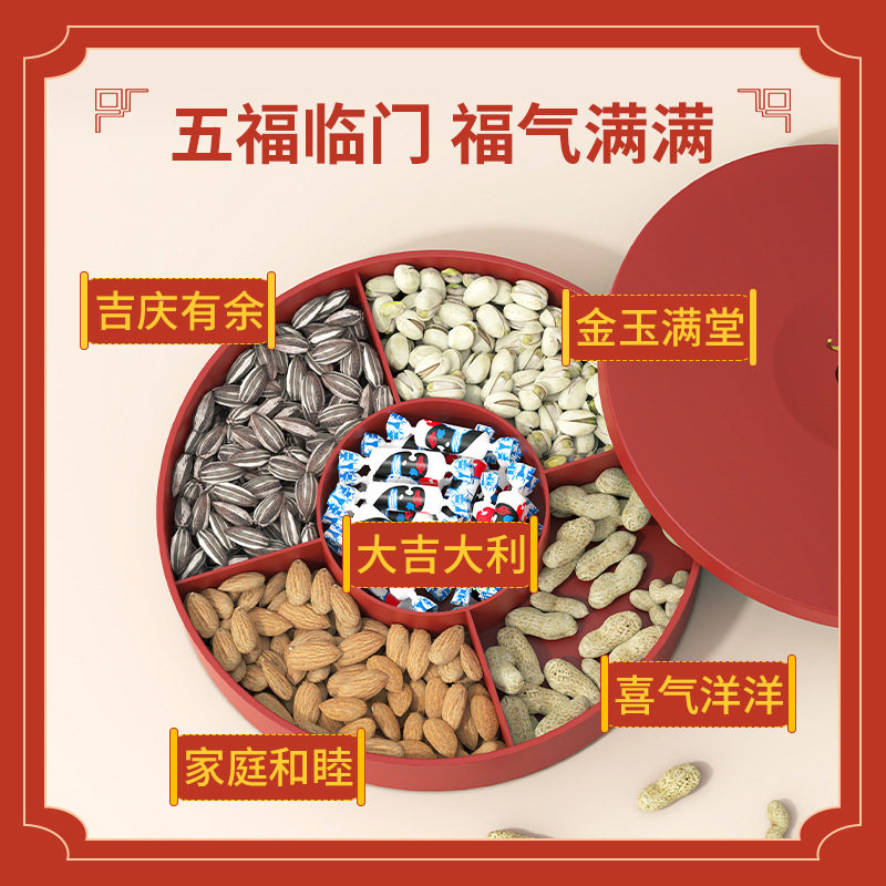 德国新款过年糖果盘客厅家用茶几结婚果盘干果盘糖果盒零食摆放盘