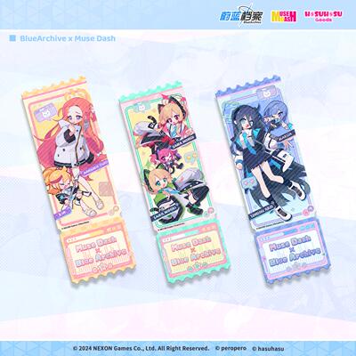 Muse Dash x 蔚蓝档案 联动 镭射票套组 喵斯快跑官方周边