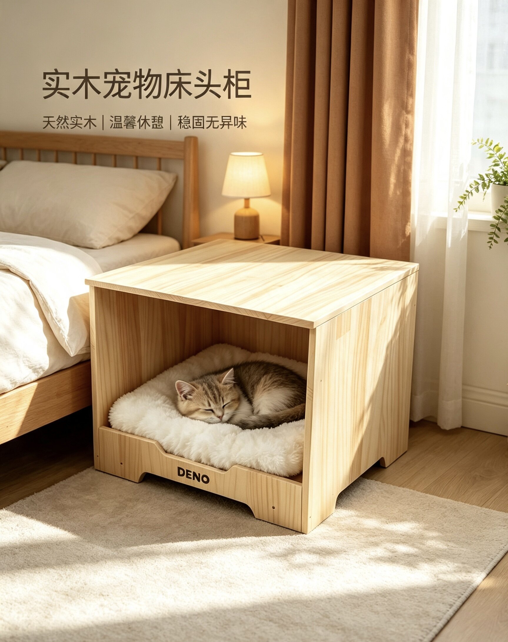 实木猫窝四季通用猫房子半封闭狗猫窝/屋/帐篷/沙发